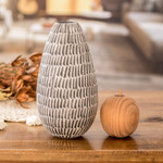 Ceramic vase, 'Artisanal Elegance in Black' - Handcrafted Modern Watertight Ceramic Vase from Guatemala