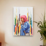 'Mayan Ritual' (2014) - Expressionist Oil and Liquid Glass Painting from Guatemala