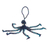 Crystal and glass beaded ornament, 'Blue Aquatic Life' - Crystal and Glass Beaded Blue-Hued Octopus-Themed Ornament