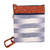 Cotton sling bag, 'Paradise in Blue-Violet' - Faux Leather-Accented Cotton Sling Bag in Blue-Violet Hues