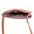 Cotton sling bag, 'Paradise in Salmon' - Faux Leather-Accented Cotton Sling Bag in Salmon Hues