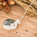 Jade pendant necklace, 'Dreamy Moonlight' - Reversible Moon-Themed Green Jade Pendant Necklace