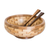 Mahogany and palo blanco wood salad serving set, 'Exquisite Delights' - Eco-Friendly Reclaimed Wood Salad Bowl and Two Spoon Set