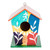 Wood birdhouse, 'Enchanted Life' - Hand-Painted Leafy Multicolor Wood Birdhouse from Guatemala