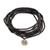 Beaded wrap bracelet, 'Infinite Glam' - Black Beaded Wrap Bracelet that Doubles as a Strand Necklace
