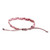Macrame wristband bracelet, 'Pink Tenderness' - Adjustable Macrame Pink Purple Grey Wristband Bracelet