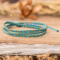 Macrame wrap bracelet, 'Versatile Style' - Macrame Wrap Bracelet that Doubles as a Strand Necklace