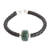 Pulsera con colgante de jade para hombre. - Pulsera con colgante de plata y jade verde claro guatemalteco para hombre