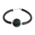 Pulsera con colgante de jade - Pulsera colgante trenzada de arte popular con jade verde natural