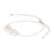 Pulsera colgante de macramé con cuentas de cristal - Brazalete de macrame con colgante con cuentas de cristal en tono blanco