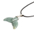 Jade pendant necklace, 'Blissful Fins' - Handcrafted Whale-Themed Light Green Jade Pendant Necklace