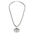 Sterling silver and jade pendant necklace, 'Resilient Joy' - Ray-Themed Sterling Silver and Green Jade Pendant Necklace