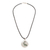 Sterling silver and jade pendant necklace, 'Spirited Peace' - Polished Sterling Silver and Jade Dolphin Pendant Necklace