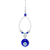 Crystal and glass beaded suncatcher, 'Cosmic Puissance' - Classic Nazar-Themed Blue Crystal and Glass Bead Suncatcher