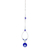 Crystal and glass beaded suncatcher, 'Cosmic Puissance' - Classic Nazar-Themed Blue Crystal and Glass Bead Suncatcher