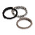 Anillos de envoltura de cuentas de cristal y vidrio, (conjunto de 3) - Anillo de envoltura de cristal y vidrio de 3 piezas en una paleta nocturna