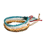 Macrame friendship bracelets, 'The Elements' (set of 4) - Element-Inspired 4-Piece Macrame Friendship Bracelet Set