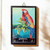Wood key holder, 'The Macaw' - Artisan-Made Cedarwood Key Holder with Macaw Bird Portrait