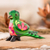 Wood figurine, 'Icon of Guatemala' - Hand-Painted Wooden Figurine of Guatemalan Quetzal Bird