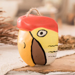 Wood mask, 'Beautiful Bird-of-Paradise' - Hand-Carved and Painted Bird-Themed Folk Art Wood Wall Mask