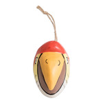 Wood mask, 'Beautiful Bird-of-Paradise' - Hand-Carved and Painted Bird-Themed Folk Art Wood Wall Mask