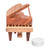 Mahogany home accent, 'Keys of Harmony' - Sustainable Mahogany Wood-Carved Piano Decorative Accent
