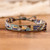 Beaded wristband bracelet, 'Soft Symphony' - Bohemian Beaded Wristband Bracelet Hand-Loomed in Guatemala