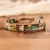 Pulsera de cuentas - Pulsera de pulsera con cuentas tejidas a mano guatemaltecas en tonos cálidos