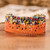 Pulsera de cuentas - Pulsera De Pulsera Con Cuentas Hechas A Mano De Naranja