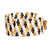 Beaded wristband bracelet, 'Nocturnal Magic' - Handcrafted Beaded Wristband Bracelet with Adjustable Clasp