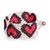Pulsera de cuentas - Brazalete Con Temas De Corazón De Color Rojas De Color Rojas Hechas A Mano
