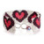 Pulsera de cuentas - Brazalete Con Temas De Corazón De Color Rojas De Color Rojas Hechas A Mano