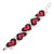 Pulsera de cuentas - Brazalete Con Temas De Corazón De Color Rojas De Color Rojas Hechas A Mano