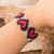 Pulsera de cuentas - Brazalete Con Temas De Corazón De Color Rojas De Color Rojas Hechas A Mano