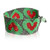 Beaded wristband bracelet, 'Green Queen of Hearts' - Adjustable Grey Red Green Beaded Bracelet with Heart Theme