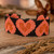 Pulsera de cuentas - Pulsera De Pulsera De Corazón De Color Naranja Rosa Naranja Hecha A Mano