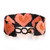 Pulsera de cuentas - Pulsera De Pulsera De Corazón De Color Naranja Rosa Naranja Hecha A Mano