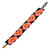Pulsera de cuentas - Pulsera De Pulsera De Corazón De Color Naranja Rosa Naranja Hecha A Mano