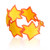Beaded wristband bracelet, 'Yellow Starlight' - Star-Themed Beaded Wristband Bracelet in Yellow and Orange