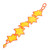 Beaded wristband bracelet, 'Yellow Starlight' - Star-Themed Beaded Wristband Bracelet in Yellow and Orange