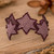 Beaded wristband bracelet, 'Lilac Starlight' - Handcrafted Lilac and Purple Beaded Bracelet with Star Motif