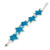 Pulsera de cuentas - Brazalete de color azul claro y plateado con tema de estrella