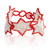 Beaded wristband bracelet, 'Silver Starlight' - Red and Silver-Hued Star Beaded Bracelet from Guatemala