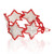 Beaded wristband bracelet, 'Silver Starlight' - Red and Silver-Hued Star Beaded Bracelet from Guatemala