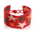 Pulsera de cuentas - Pulsera de pulsera con cuentas de vidrio con estelares en tonos rojos