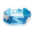 Pulsera de cuentas - Pulsera de pulsera con cuentas de vidrio azul cielo con motivos de estrella