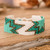 Pulsera de cuentas - Pulsra de pulsera de estrella de cuentas de turquesa y vidrio blanco