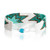 Pulsera de cuentas - Pulsra de pulsera de estrella de cuentas de turquesa y vidrio blanco