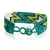 Pulsera de cuentas - Pulsera de pulsera con cuentas de turquesas estrelladas y de vidrio verde