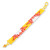 Beaded wristband bracelet, 'Sunrise Blast' - Star-Inspired Glass Beaded Wristband Bracelet in Warm Hues